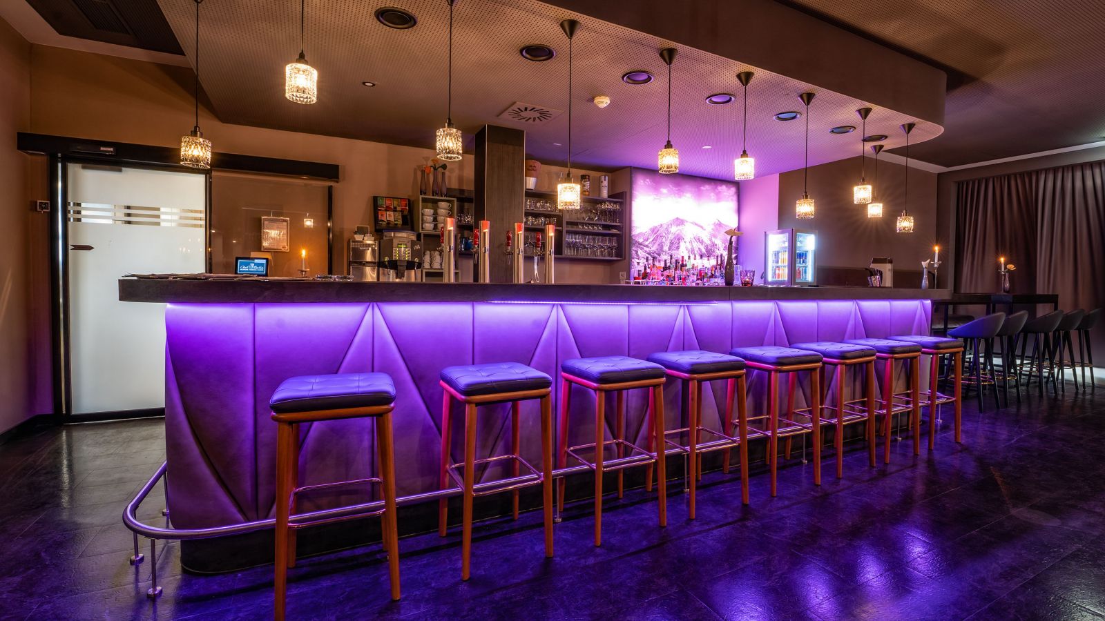 Ambientebeleuchtung an der Bar vom Fourside